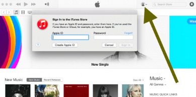 itunes login page
