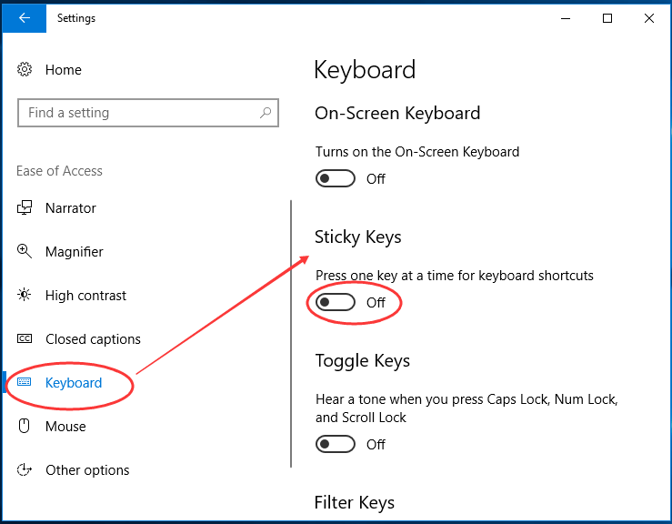 how to fix keyboard keys not working